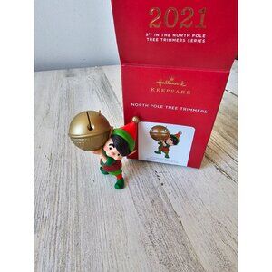 Hallmark 2021 9th North pole trimmer series elf new ornament Xmas tree bell